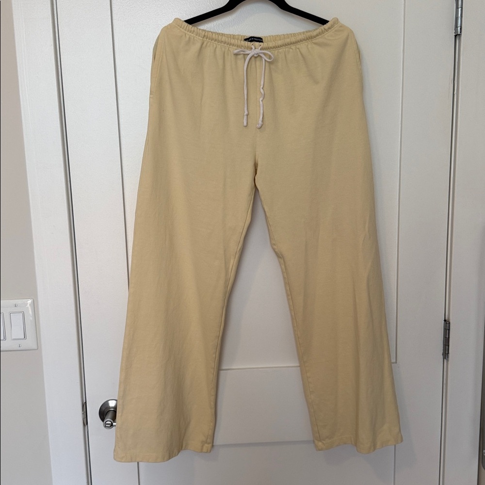 Brandy Melville Yellow Drawstring Pants